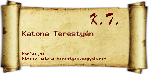 Katona Terestyén névjegykártya